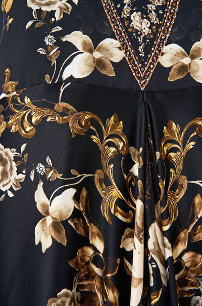 Camilla - Flamenco Folklore T Shape Long Kaftan