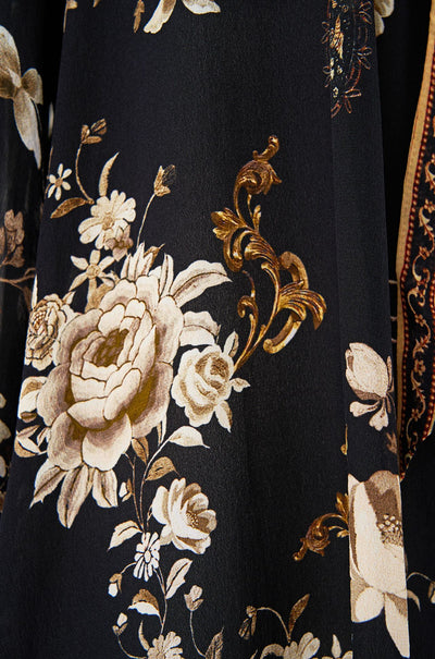 Camilla - Flamenco Folklore Detachable Pussy Bow Raglan Blouse