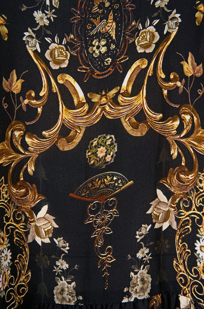 Camilla - Flamenco Folklore A-Line Gathered Panel Dress