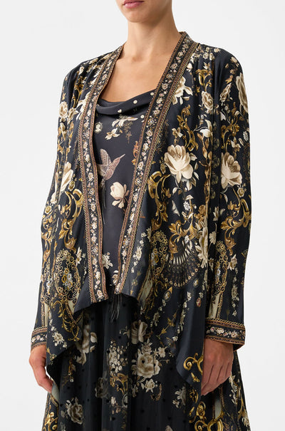 Camilla - Flamenco Folklore Cropped Sleeve Layer w Waist Tie