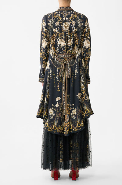 Camilla - Flamenco Folklore Cropped Sleeve Layer w Waist Tie