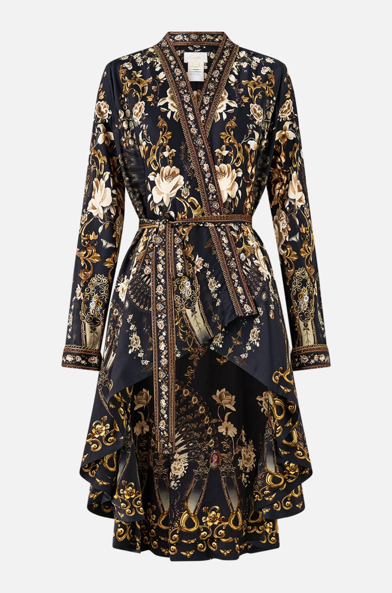 Camilla - Flamenco Folklore Cropped Sleeve Layer w Waist Tie