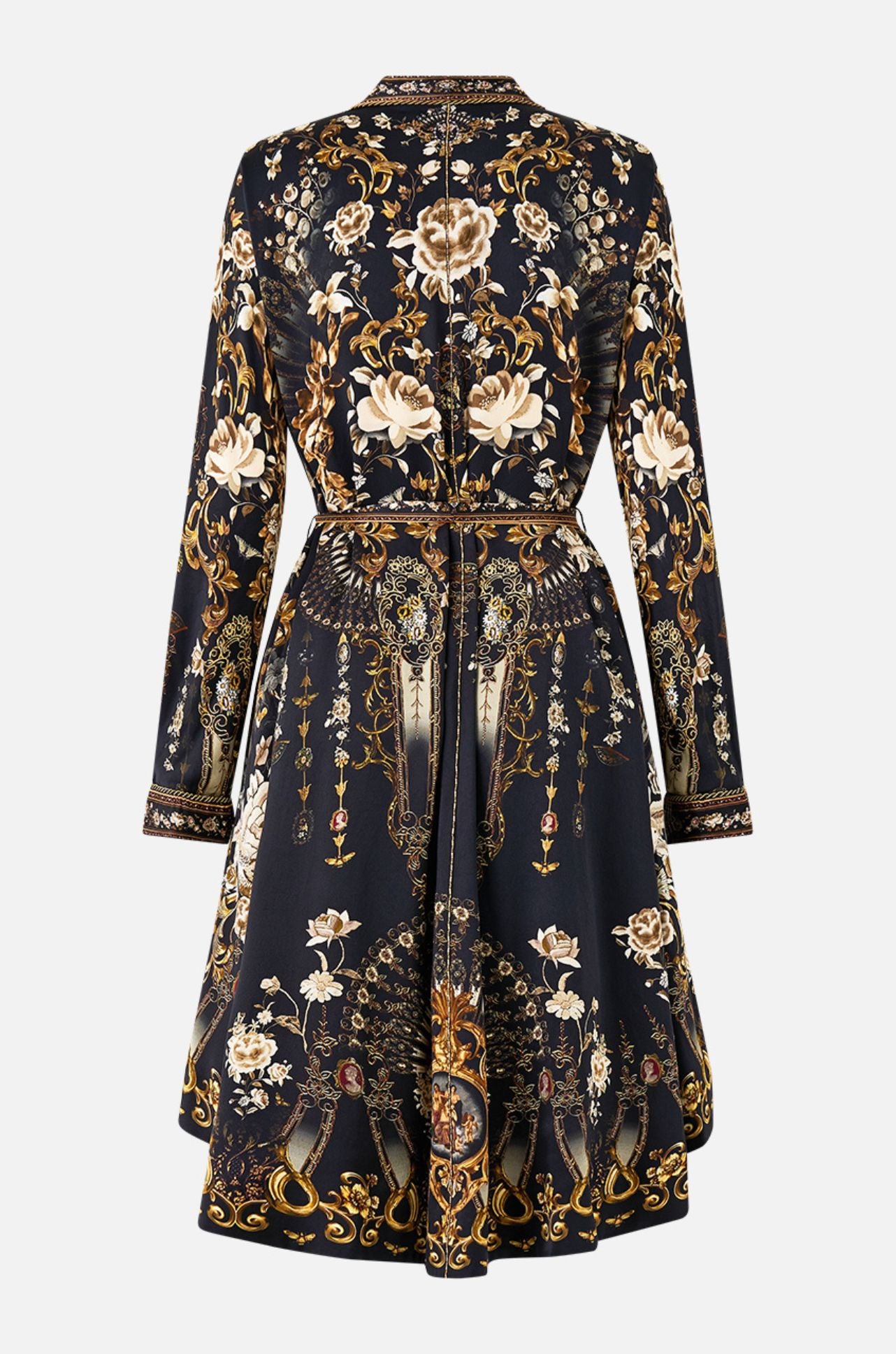 Camilla - Flamenco Folklore Cropped Sleeve Layer w Waist Tie