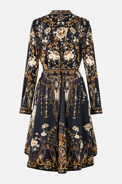 Camilla - Flamenco Folklore Cropped Sleeve Layer w Waist Tie