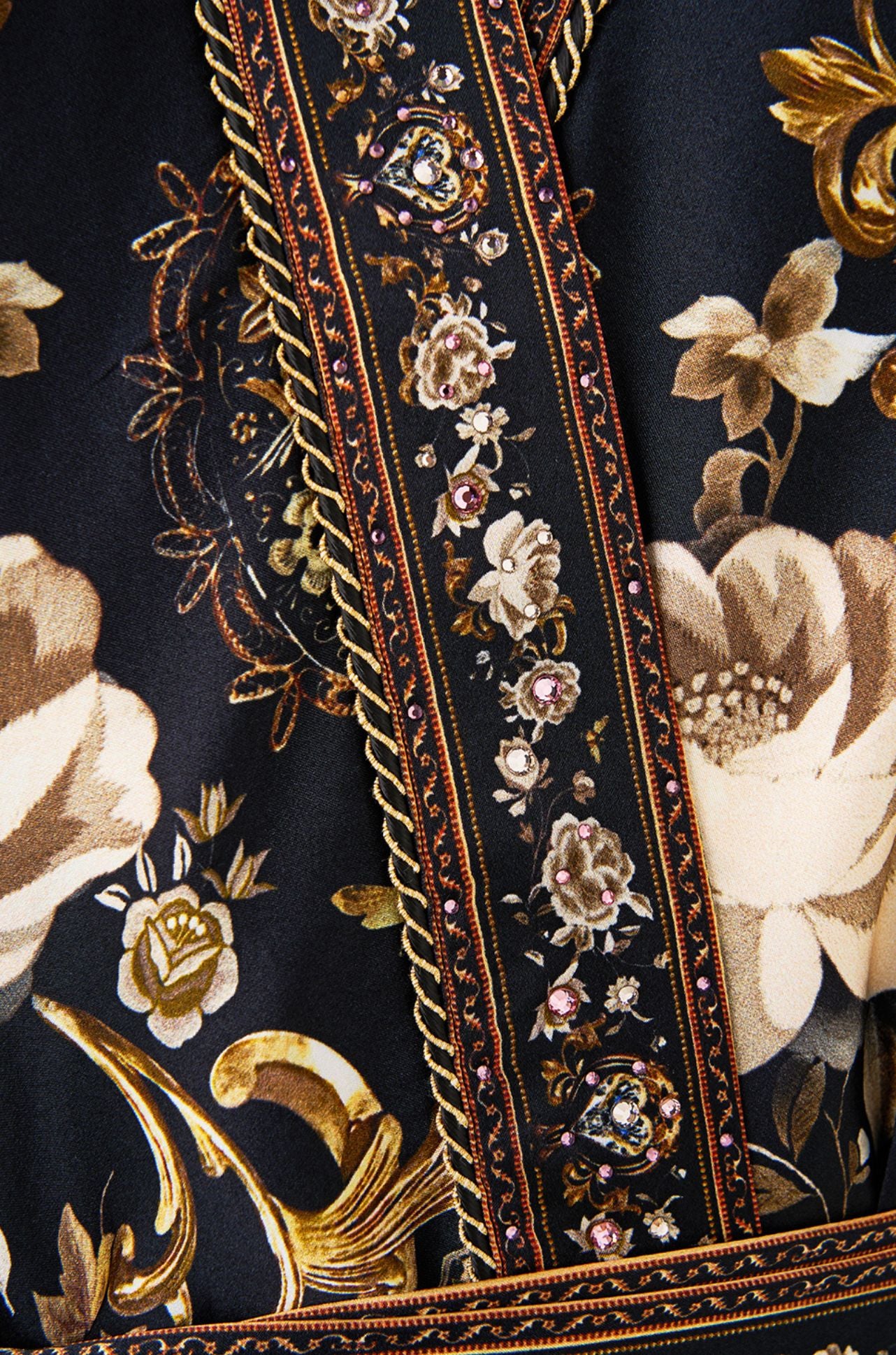 Camilla - Flamenco Folklore Cropped Sleeve Layer w Waist Tie