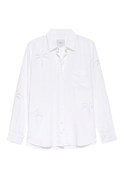 Rails - Charli Shirt in White Palm Tree Eyelet
