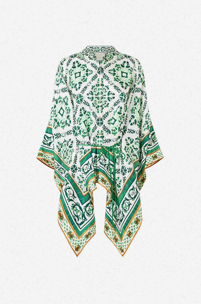 Camilla - Corridor Of Calm Button Through Scarf Blouse