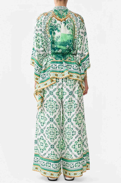 Camilla - Corridor Of Calm Button Through Scarf Blouse