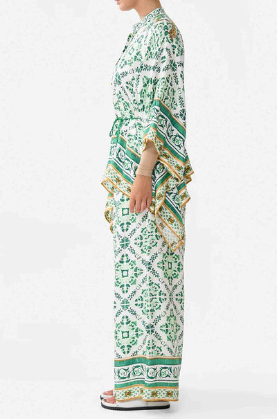 Camilla - Corridor Of Calm Button Through Scarf Blouse