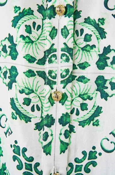 Camilla - Corridor Of Calm Button Through Scarf Blouse