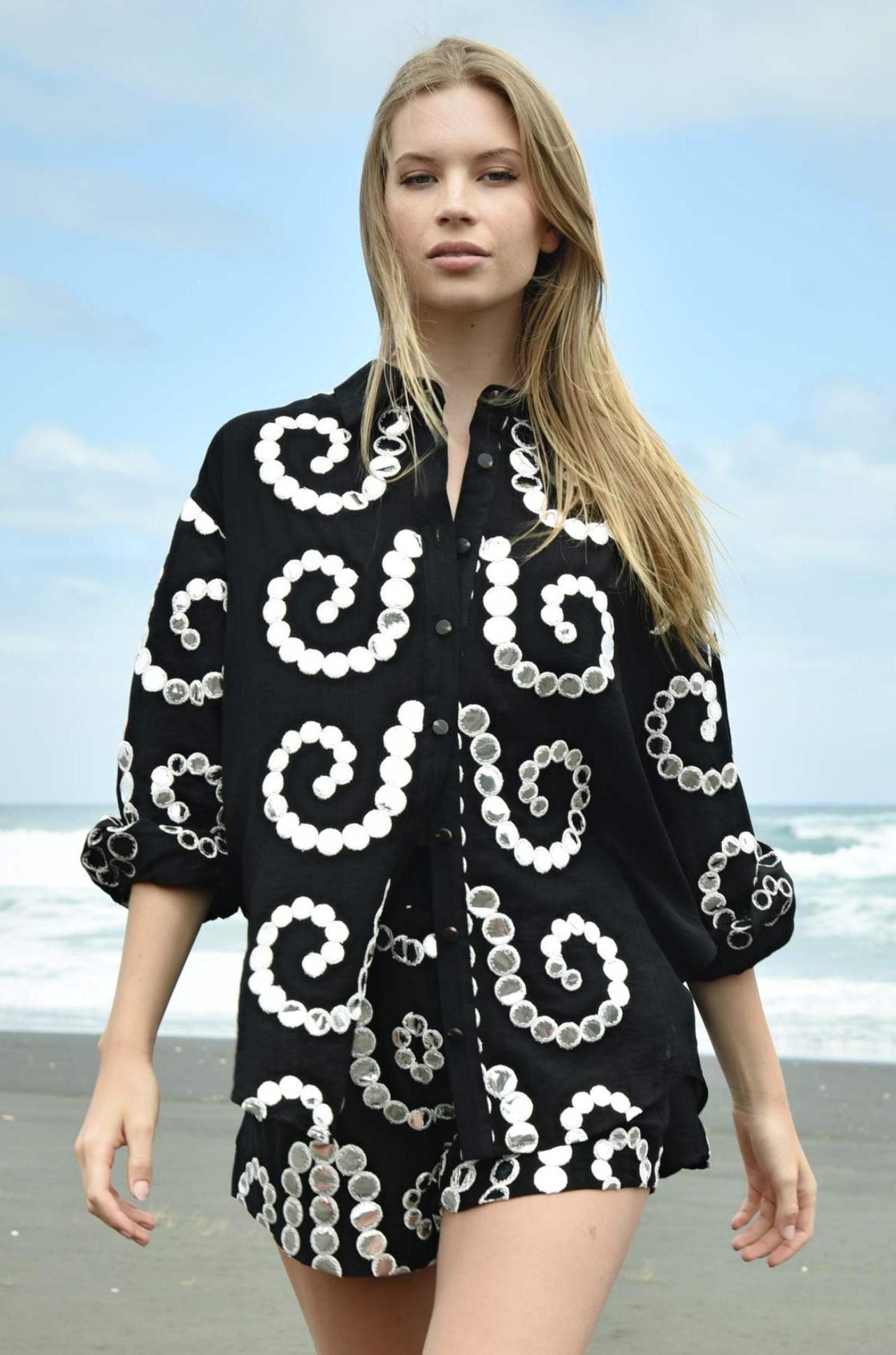 Cooper - A Mirror Party Just Casually Shirt in Black