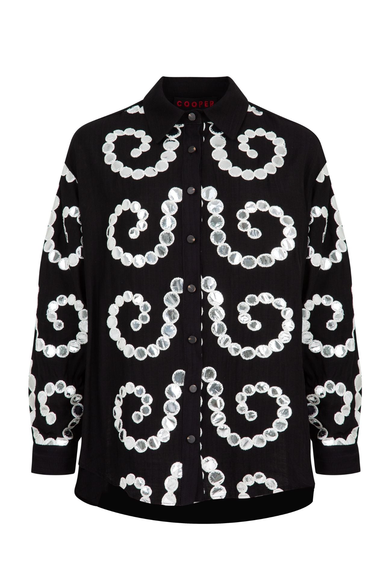 Cooper - A Mirror Party Just Casually Shirt in Black