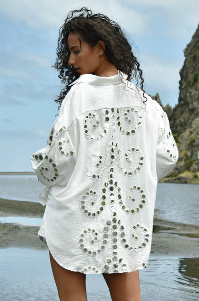 Cooper - A Mirror Party Just Casually Shirt in White