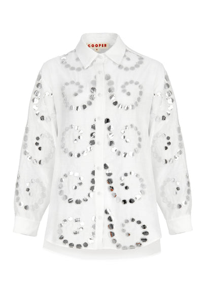 Cooper - A Mirror Party Just Casually Shirt in White