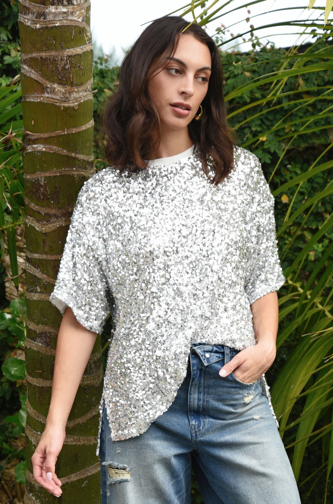 Cooper - The Twinkle Squad Shine Queens Top in Silver