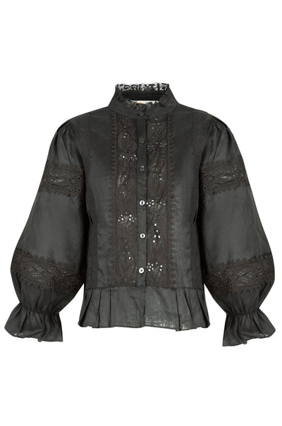 Coop - Lace Station Lace Age Blouse in Black