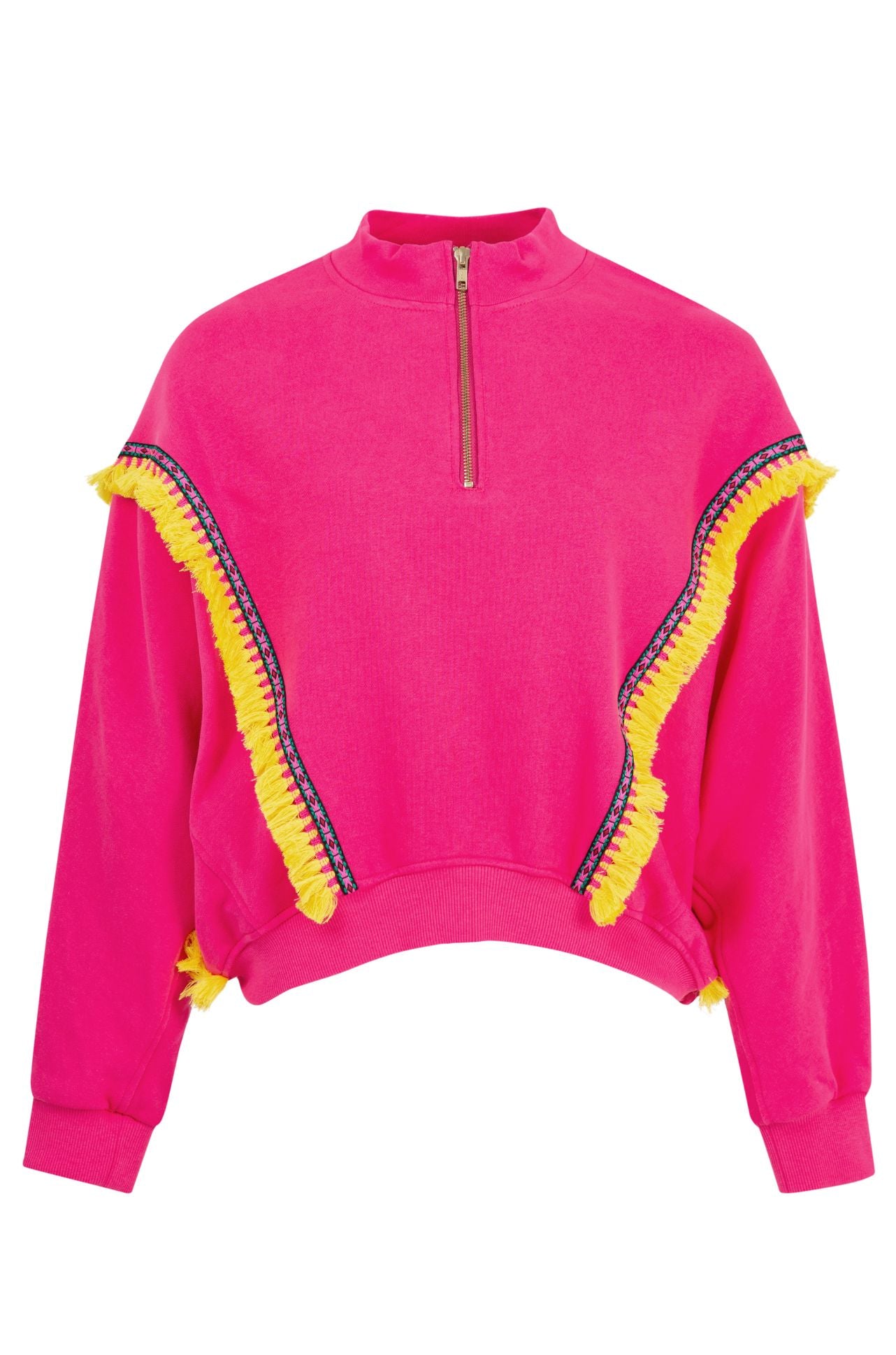 Coop - No Sweat Zip N Slide Sweatshirt in Hot Pink