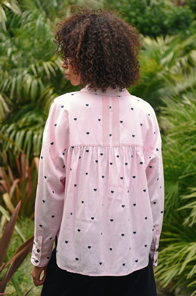 Coop - Love On The Line Heart Line Shirt in Pink