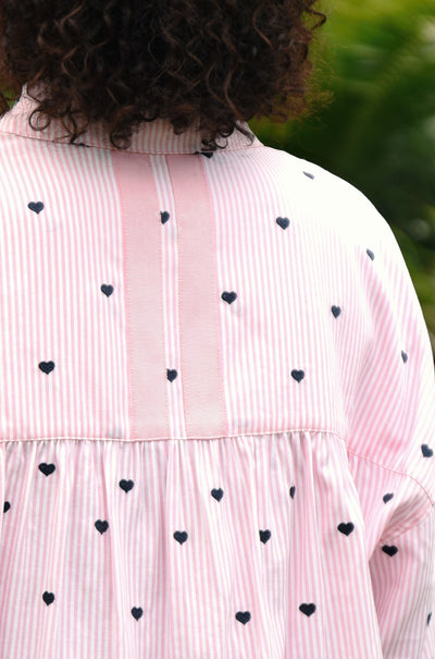 Coop - Love On The Line Heart Line Shirt in Pink