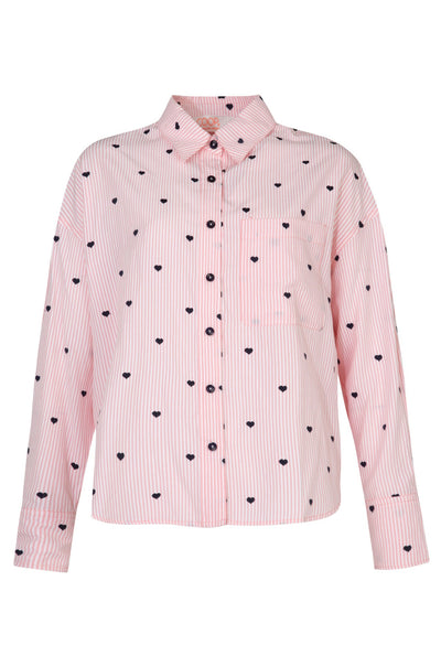 Coop - Love On The Line Heart Line Shirt in Pink