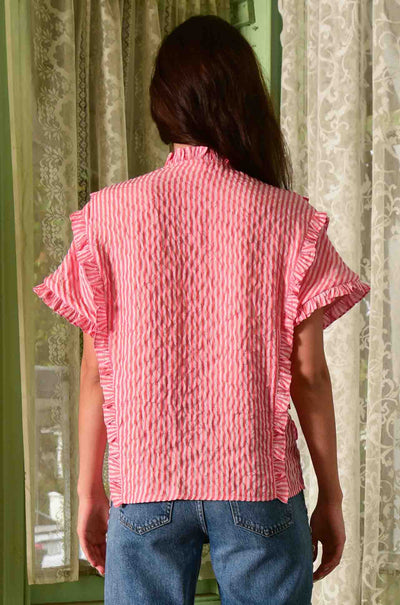 Coop - Candy Stripe Frill Got It Blouse