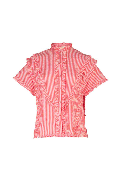 Coop - Candy Stripe Frill Got It Blouse