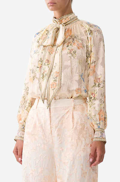 Camilla - Twilight In Istanbul Detachable Pussy Bow Raglan Blouse