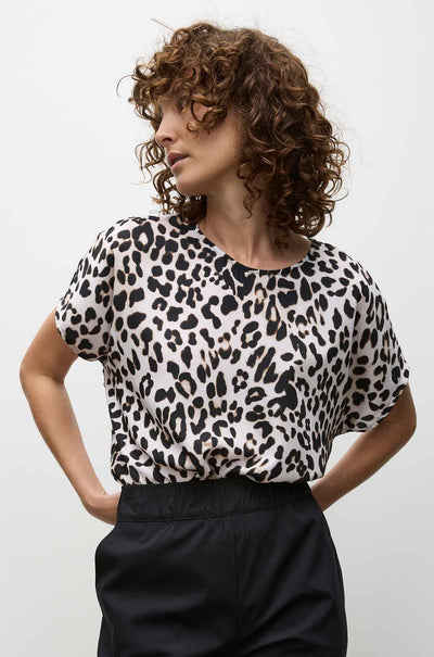 Mela Purdie - Cap Shell in Cheetah Print