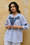 Azure and Indigo - Capri Blouse