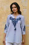Azure and Indigo - Capri Blouse