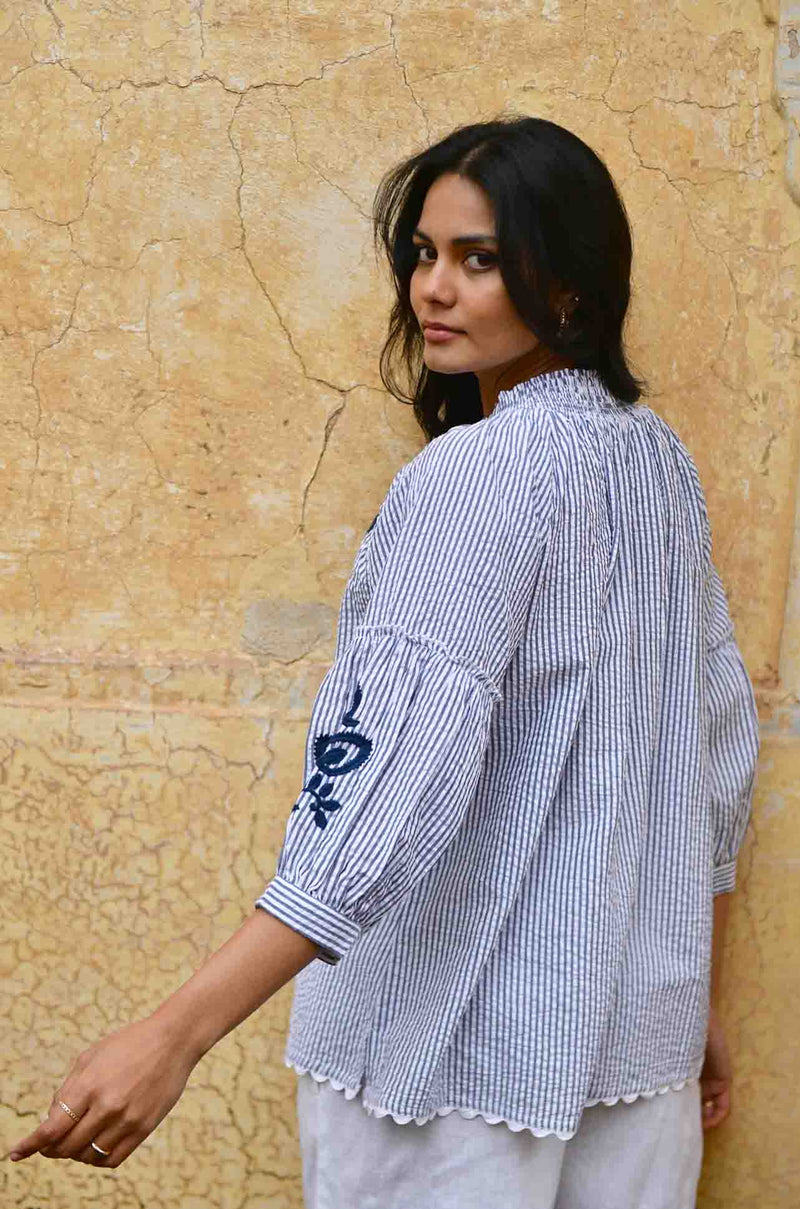 Azure and Indigo - Capri Blouse