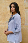 Azure and Indigo - Capri Blouse