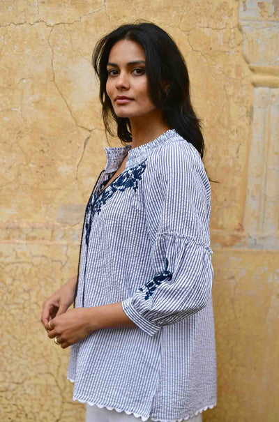 Azure and Indigo - Capri Blouse