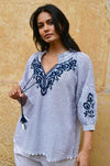 Azure and Indigo - Capri Blouse