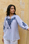 Azure and Indigo - Capri Blouse