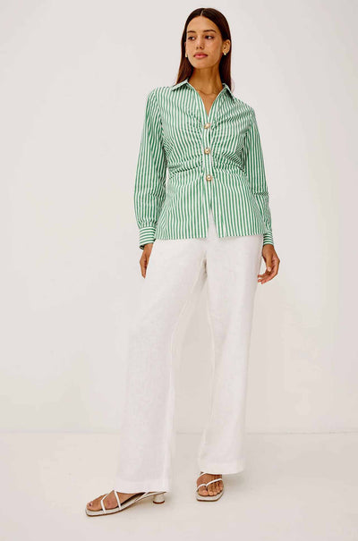 Rails - Carayln LS Button Down in Emerald Stripe