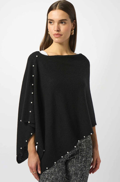 Joseph Ribkoff - Cashmere Poncho w/ Pearl Detailing