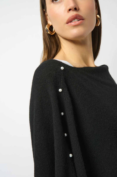 Joseph Ribkoff - Cashmere Poncho w/ Pearl Detailing