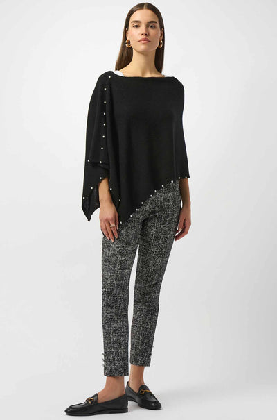 Joseph Ribkoff - Cashmere Poncho w/ Pearl Detailing