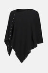 Joseph Ribkoff - Cashmere Poncho w/ Pearl Detailing
