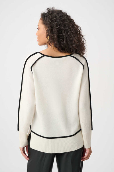 Joseph Ribkoff - Cashmere & Wool Contrast Trim Sweater