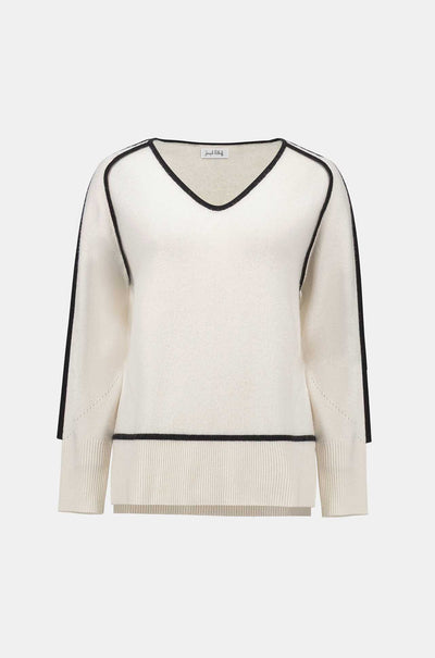 Joseph Ribkoff - Cashmere & Wool Contrast Trim Sweater