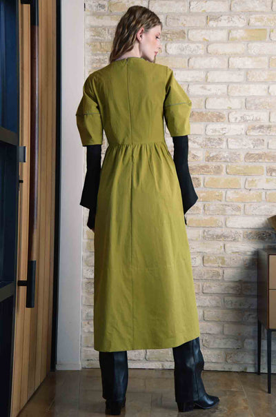 Trelise Cooper - Cotton Apple Caught In A Twist Dress in Chartreuse
