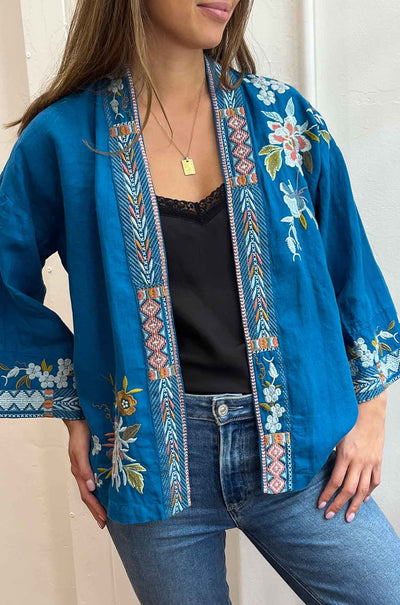 Johnny Was - Ceretti Linen Cropped Kimono