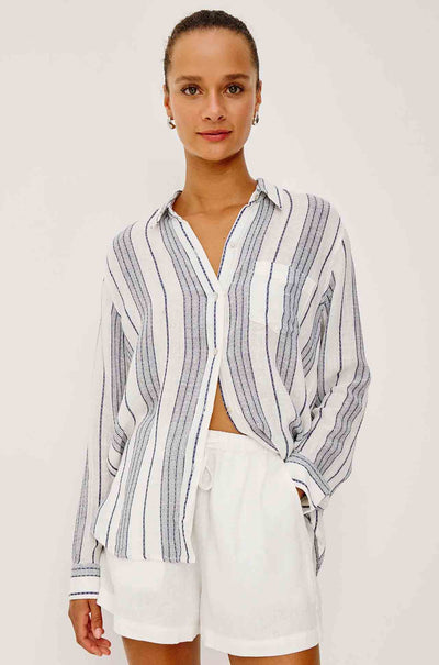 Rails - Charli LS Button Down in Salino Stripe