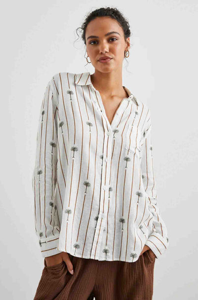 Rails - Charli Shirt in Stripe Palms