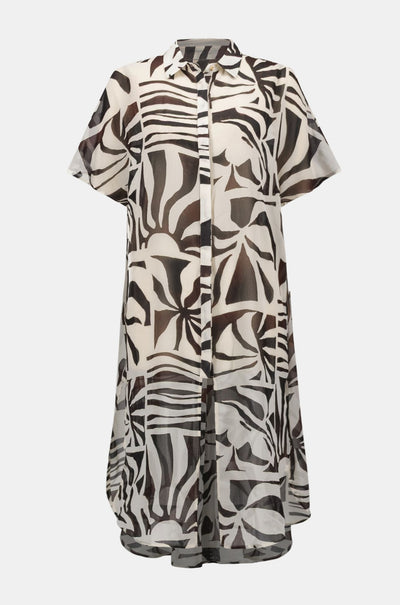 Joseph Ribkoff - Chiffon Tropical Print Straight Blouse