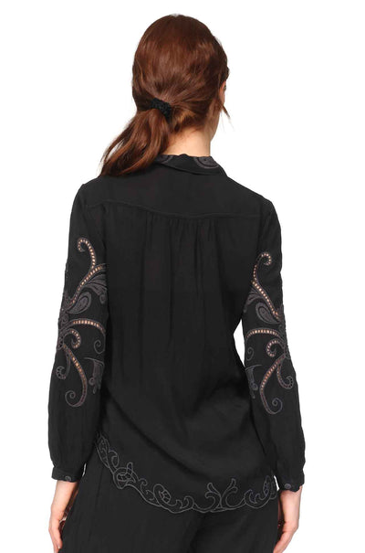 Johnny Was - Chryssie Camp Shirt in Roseann