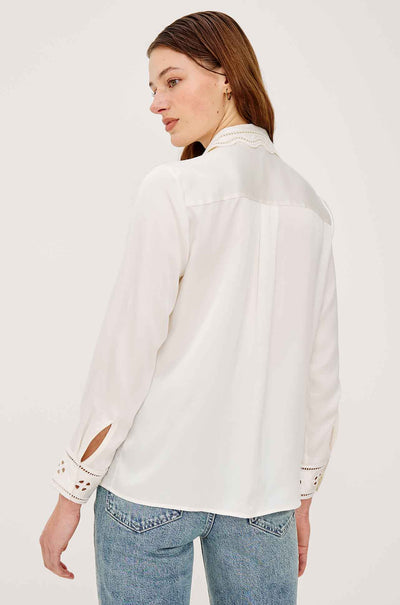 Rails - Clarise LS Button Down in Ivory Eyelet