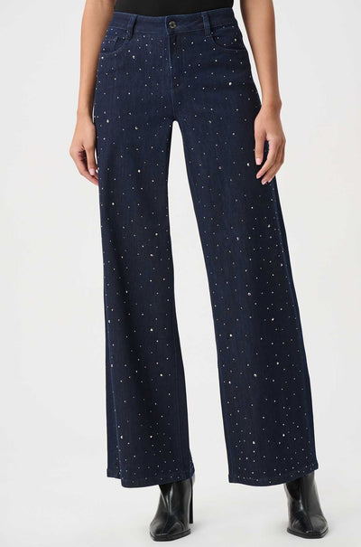 Joseph Ribkoff - Classic Rhinestone Wide-Leg Jeans